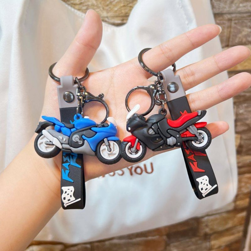 Bike Keyring – Red & Blue | Stylish Motorcycle Keychain for Riders
