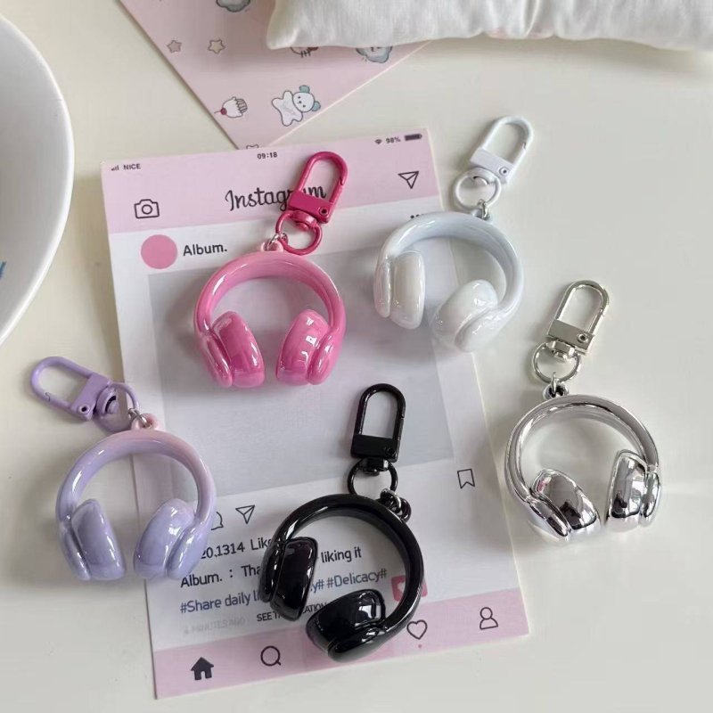 Cute Mini Headphone Keychain Keyring Bag Charm